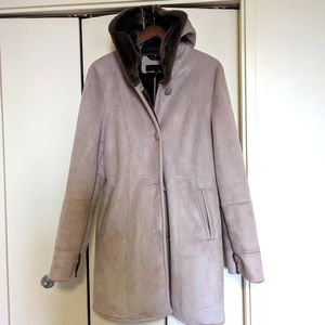 Faux sheepskin winter coat.